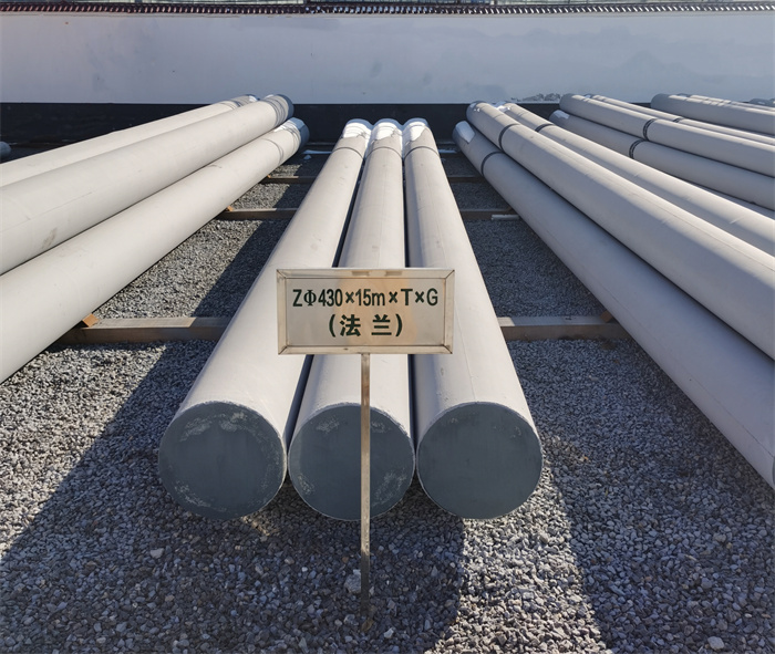 迪庆430×15米×T×G法兰水泥杆